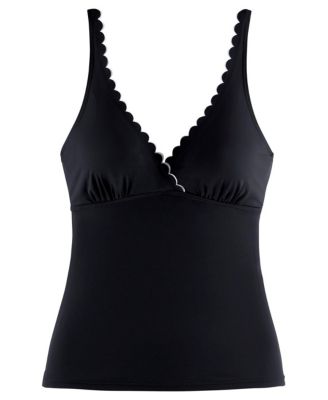 Women's Scalloped Underwire Tankini Swimsuit Top