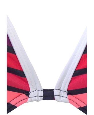 Women's Striped Underwire Bikini Swimsuit Top Bra Sizing