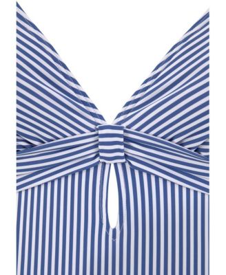 Women's Striped One Piece Swimsuit