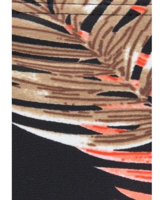 Women's Palm Print Underwire Bikini Swimsuit Top Bra Sizing