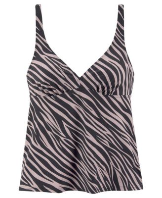 Women's Animal Print Underwire Tankini Swimsuit Top