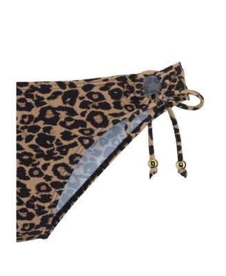 Women's Leopard Cheetah Side Tie Bikini Swimsuit Bottom