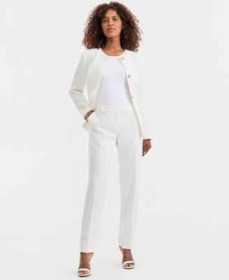 Women's Stretch Crepe High-Rise Straight Pants