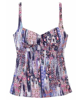 Women's Print Underwire Tankini Swimsuit Top