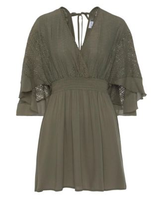 Women's Flowy Lace Cover up Beach Dress