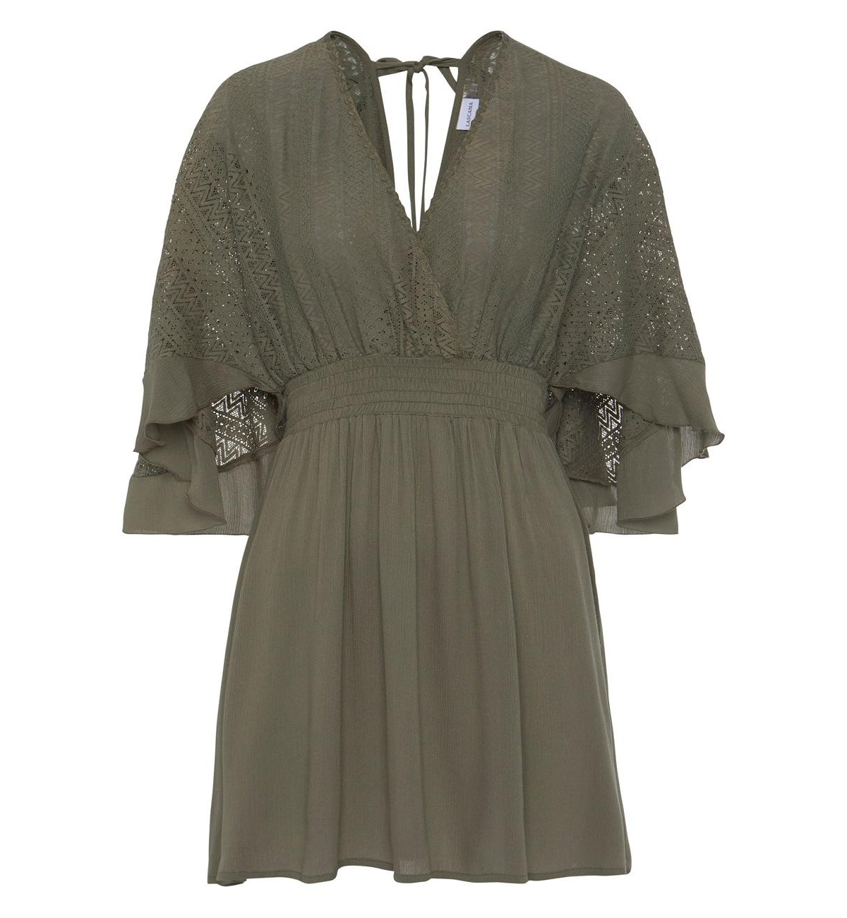 Lascana Women's Flowy Lace Cover up Beach Dress