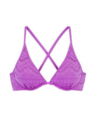 Women's Crochet Underwire Bikini Swimsuit Top Bra Sizing