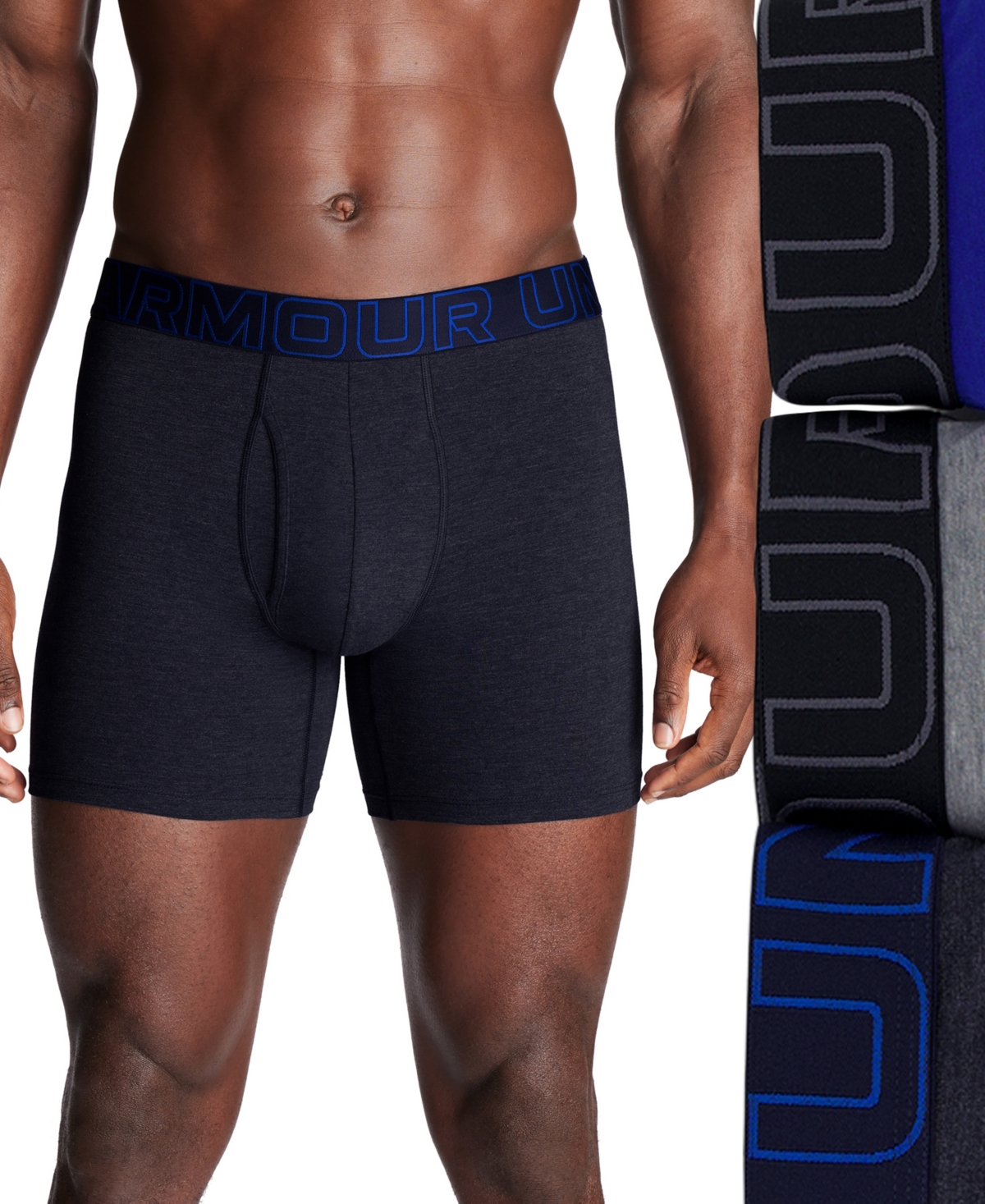 Under Armour Men's 3-Pack Performance Solid 6" Boxer Briefs