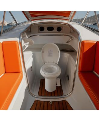 RV Camper Toilet Gravity Flush Elongated 20" High w/ Bidet Spray Trailer Caravan