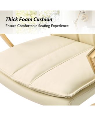 1 Pc Faux Leather Modern Rocking Tilting High-Back Office Chair with 360-Degree Swivel Base