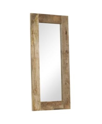 Mirror Brown Solid mango wood, glass 19.7 x 43.3 in