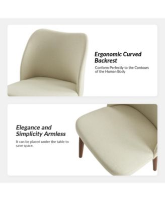 Melisa Dining Chair with Solid Wooden Legs,Set of 2