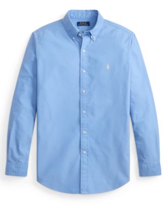 Ralph Lauren Men's Classic Fit Garment-Dyed Oxford Shirt - Size XXL in Bristol Blue