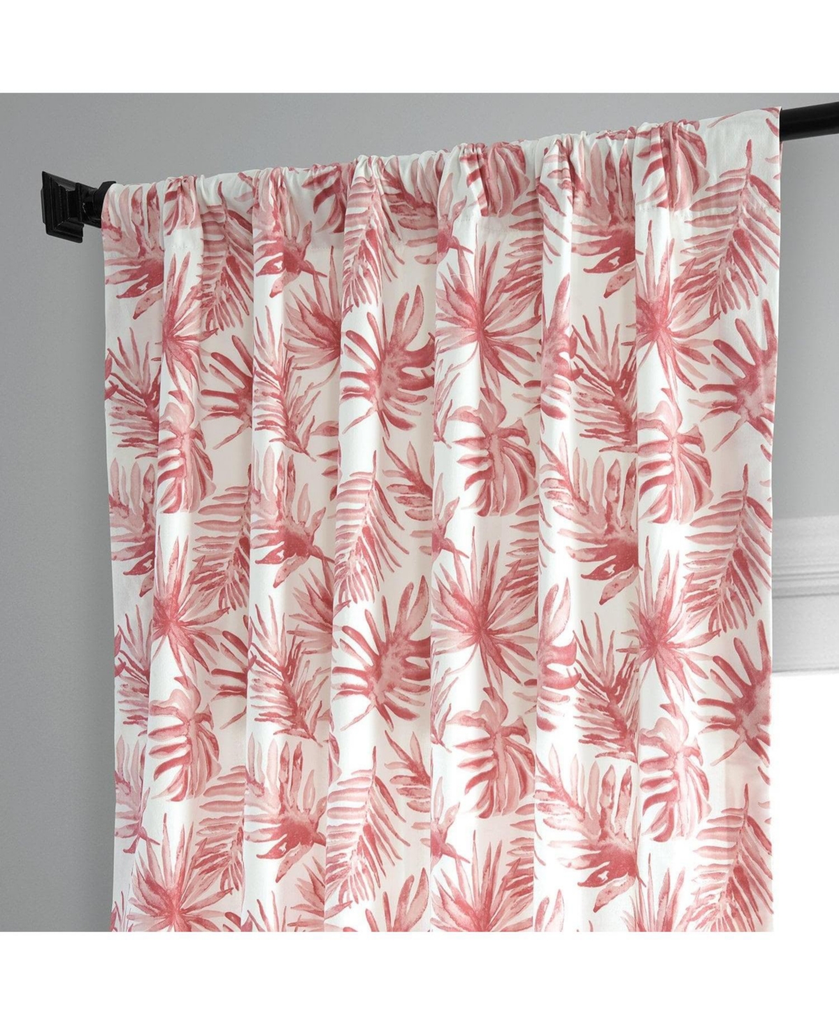 Half Price Drapes Artemis Floral Printed Cotton Room Darkening Curtain