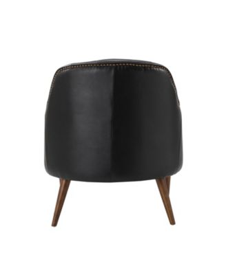 Classic Melisa 28.5" Wide Genuine Leather Barrel chair