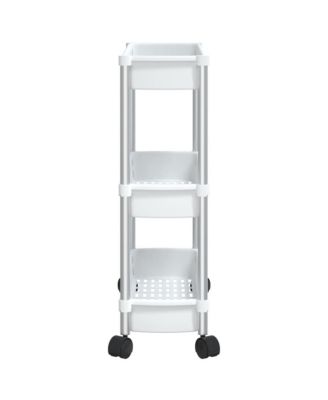 Storage Trolley Silver and White