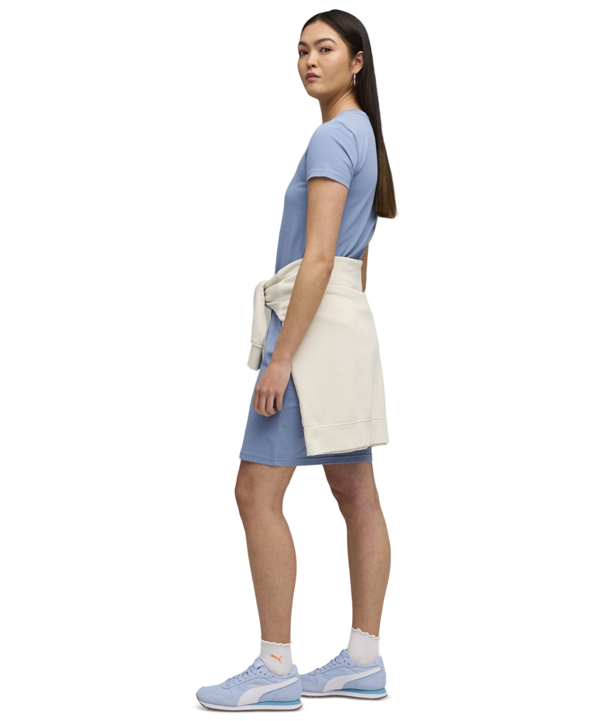 Puma Women's Short Sleeve Slim Dress In Blue