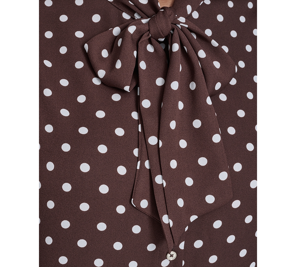 Tommy Hilfiger Women's Dot Tie Neck Top