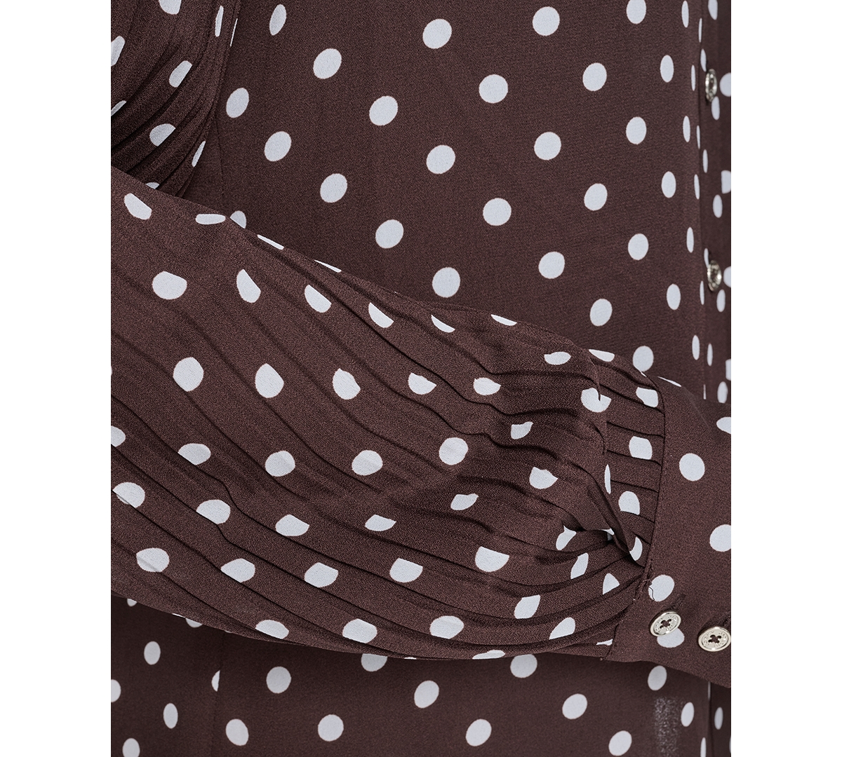 Tommy Hilfiger Women's Dot Pleated-Sleeve Button-Up Top