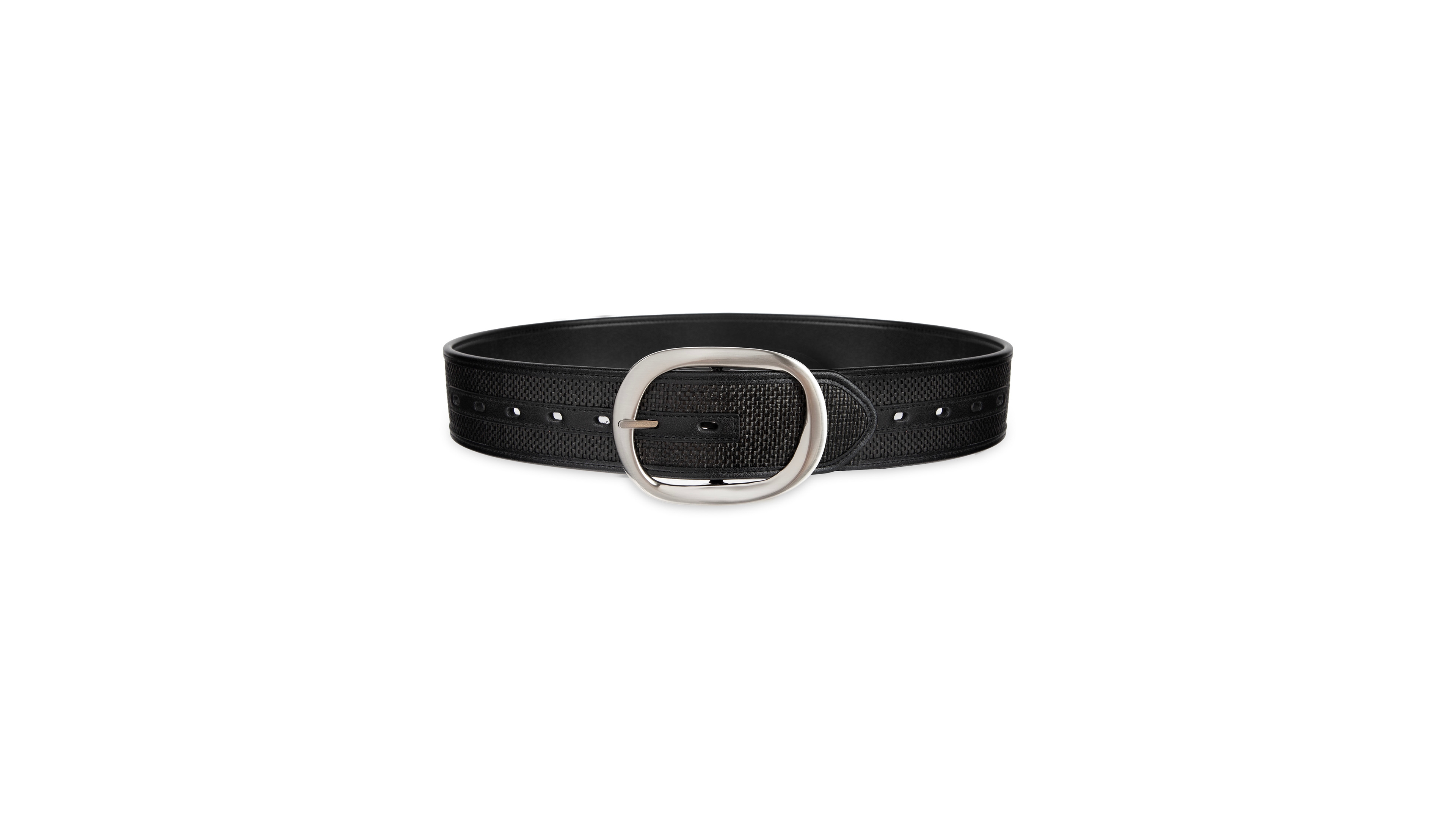 Calvin Klein Women's Two-in-One Reversible Oversized Statement Buckle Belt