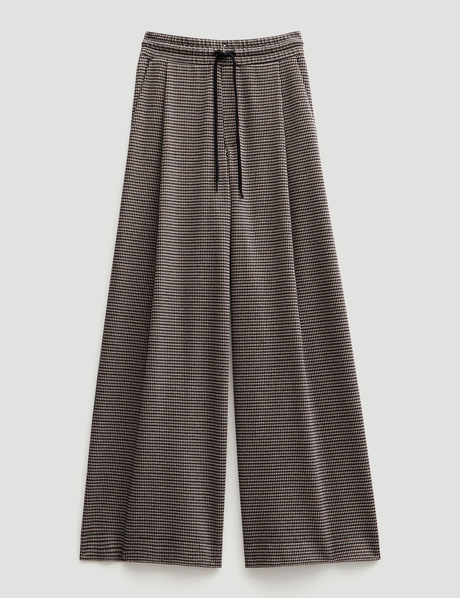 Women's Check Wide Leg Jersey Pants