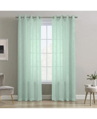 Boucle Sheer Premium Stylish and Functional Grommet Curtain Panel 52" x 63" Surf Spray