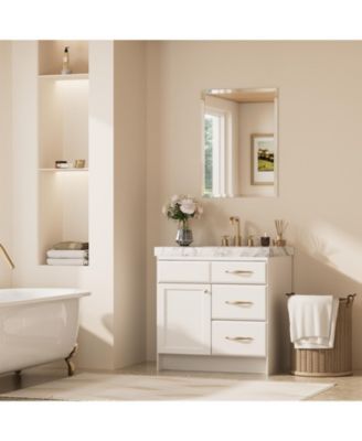 Inch Beveled Bathroom Vanity Mirror Shatterproof Frameless Wall Mirrored Over Sink Horizontal/Vertical