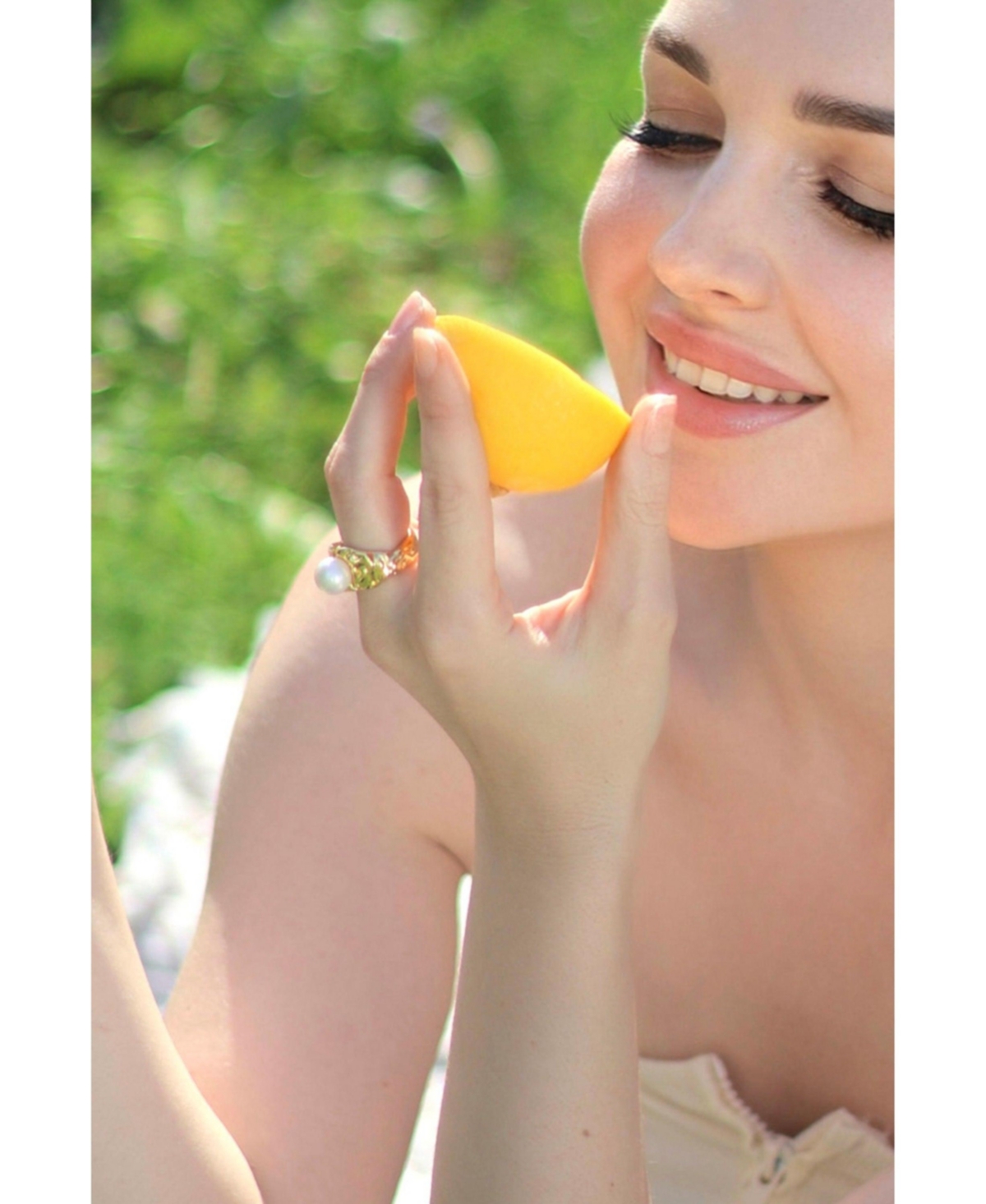 Nora Freshwater Pearl Molten Statement Ring