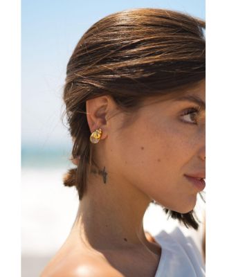 Lexi Crystal Seashell Stud Earrings