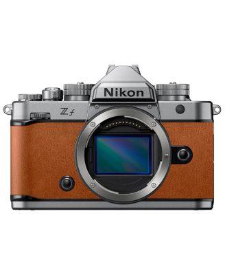 Z f Mirrorless Camera, Silver/Cognac Brown