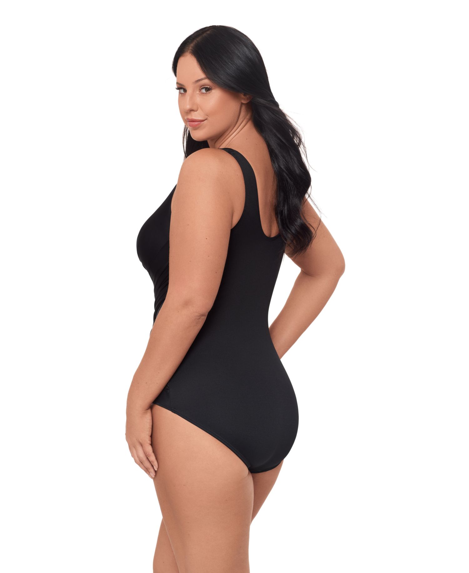 Women's Plus Illusionists Crossover Tummy Control One-Piece Swimsuit