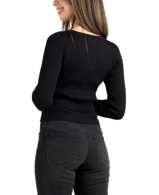 Junior's Round Neck Long-Sleeve Sweater