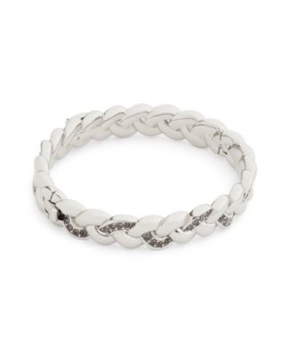 Faux Stone Signature C Braided Bangle Bracelet