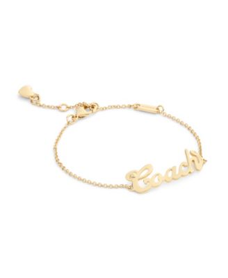 Faux Stone Signature Coach Name Plate Bracelet