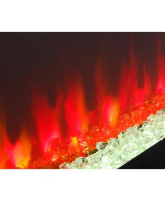 Smart 60" WiFi-Enabled Electric Fireplace Heater, Recessed in-Wall and Wall-Mounted