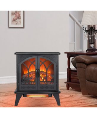 24 inch 3D  Flame Electric Infrared Quartz Fireplace Stove with remote control
