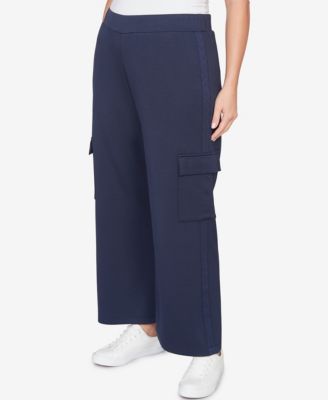 Plus Size Luxe Knit Cargo Ankle Pants