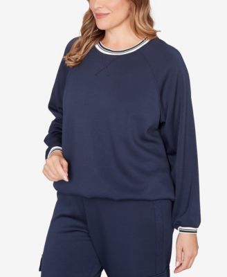 Plus Size Ultra Knit Bubble Hem Pullover Top