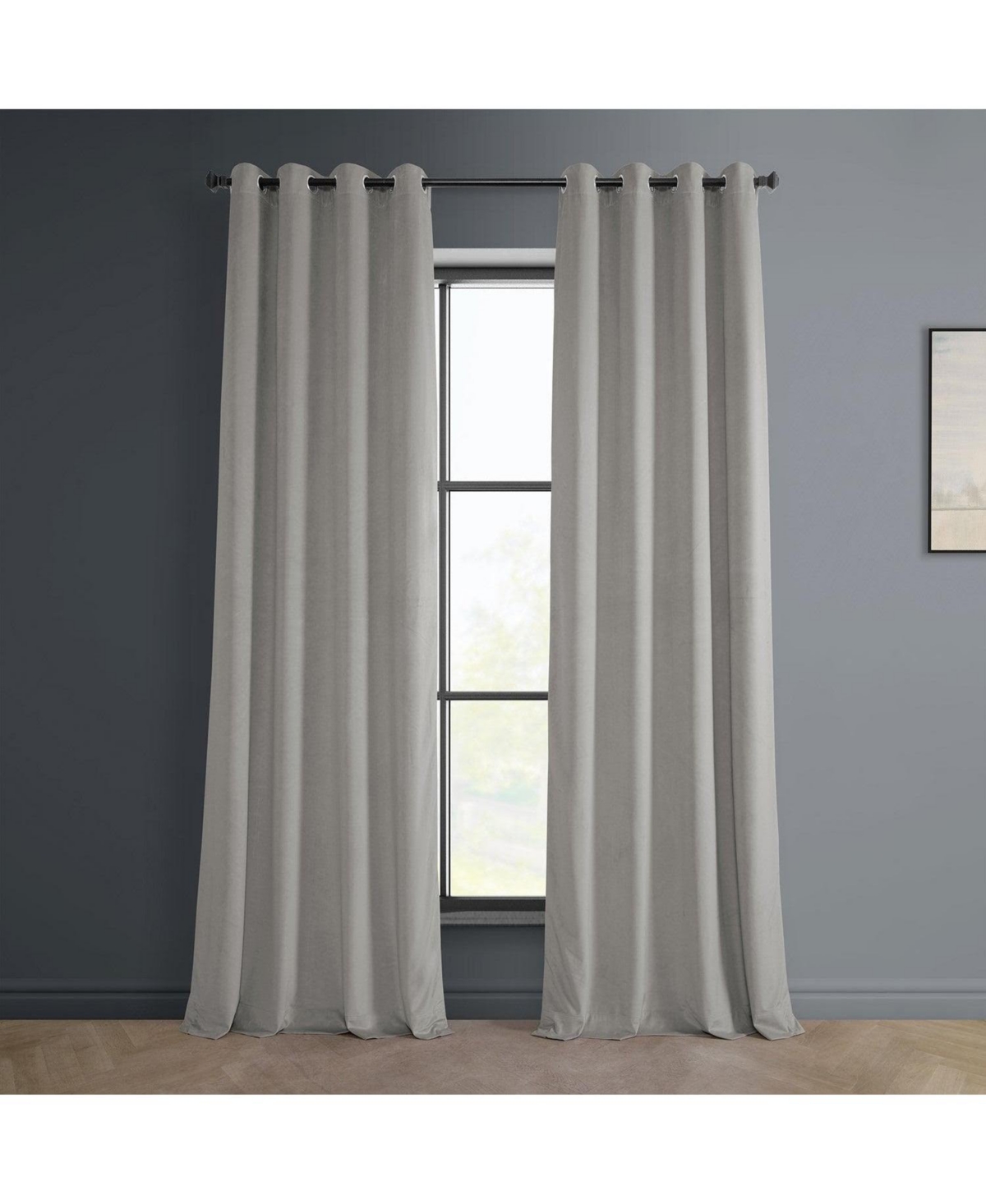 Half Price Drapes Grommet Heritage Plush Velvet Room Darkening Curtain