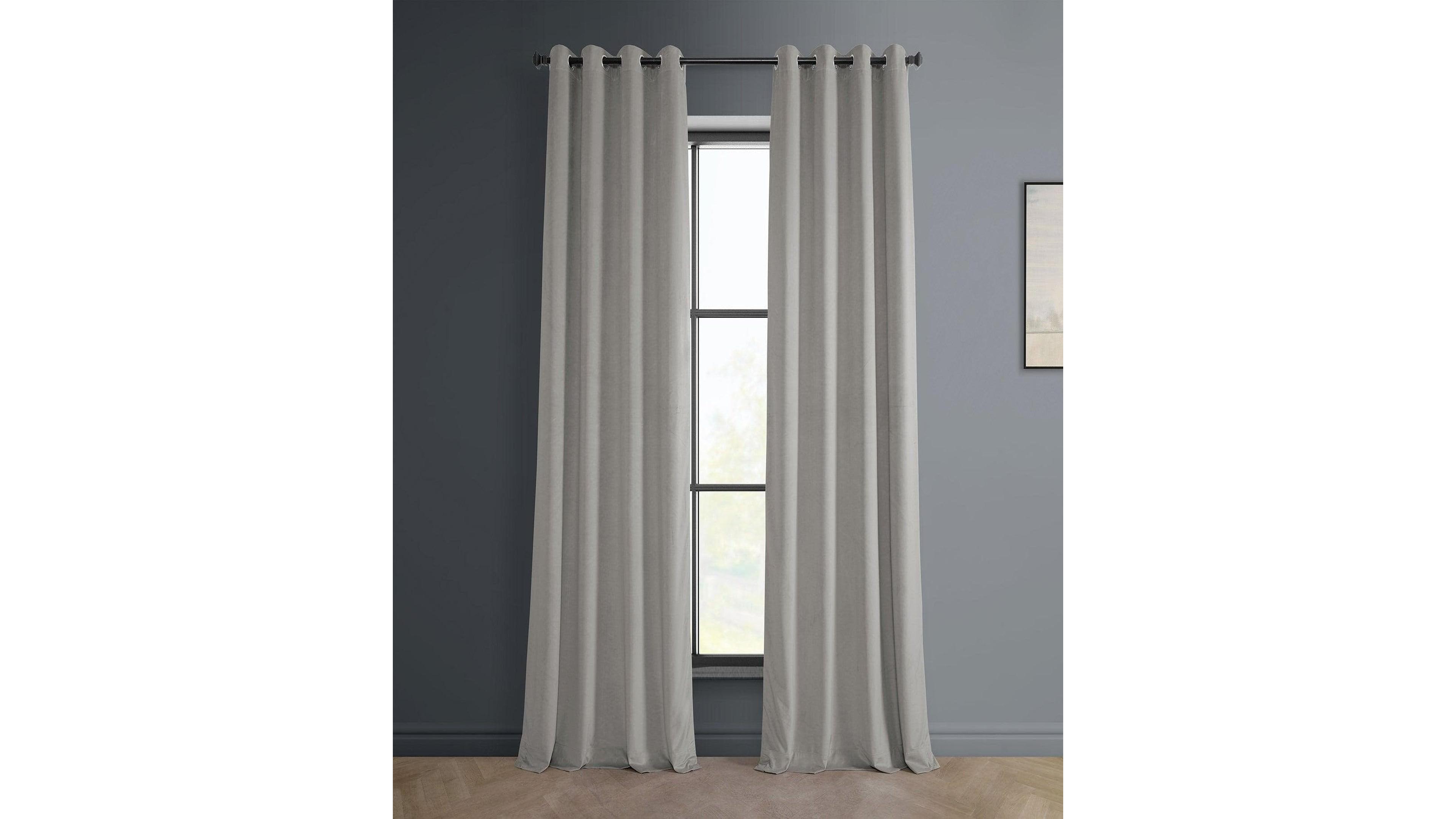 Half Price Drapes Grommet Heritage Plush Velvet Room Darkening Curtain