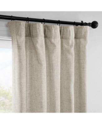 FarmTown Faux Linen Sheer Curtain Pair (2 Panels)