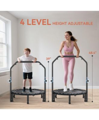 40" Foldable Mini Trampoline, Rebounder Trampoline for Adults,