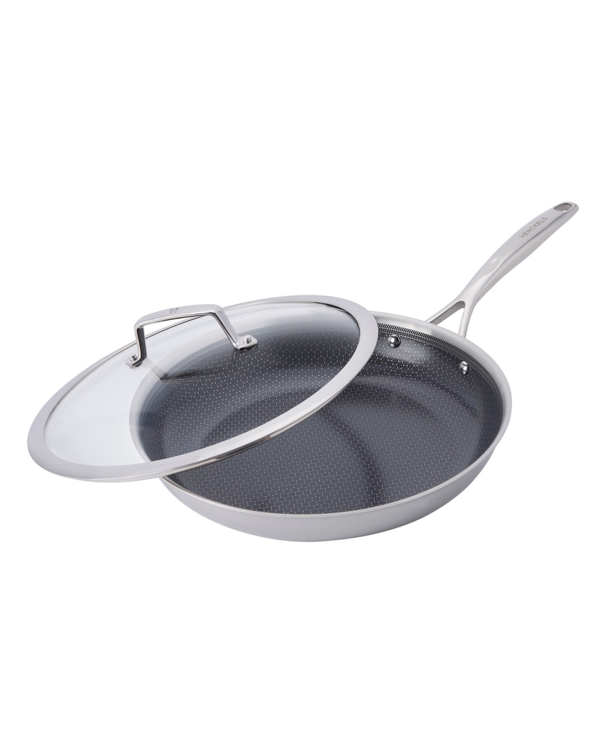 J.a. Henckels Paradigm Ceramic Stainless Steel 12" Dual Performance Fry Pan In Silver