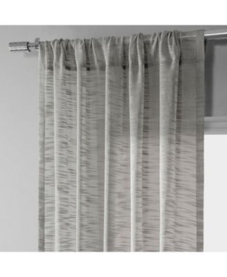 Faux Linen Sheer Curtain Pair (2 Panels)