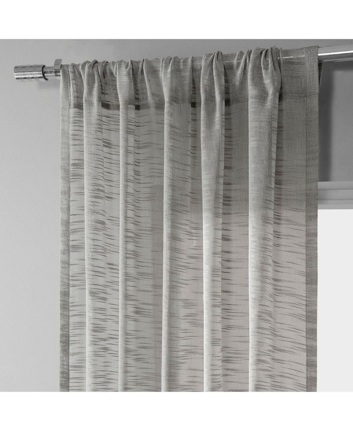 Half Price Drapes Faux Linen Sheer Curtain Pair (2 Panels