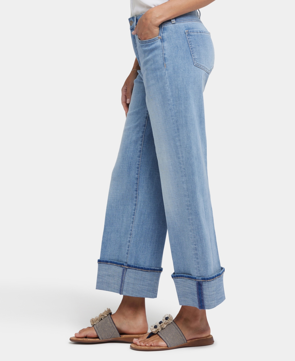Nydj Women's Teresa Wide Leg Cuff Jeans