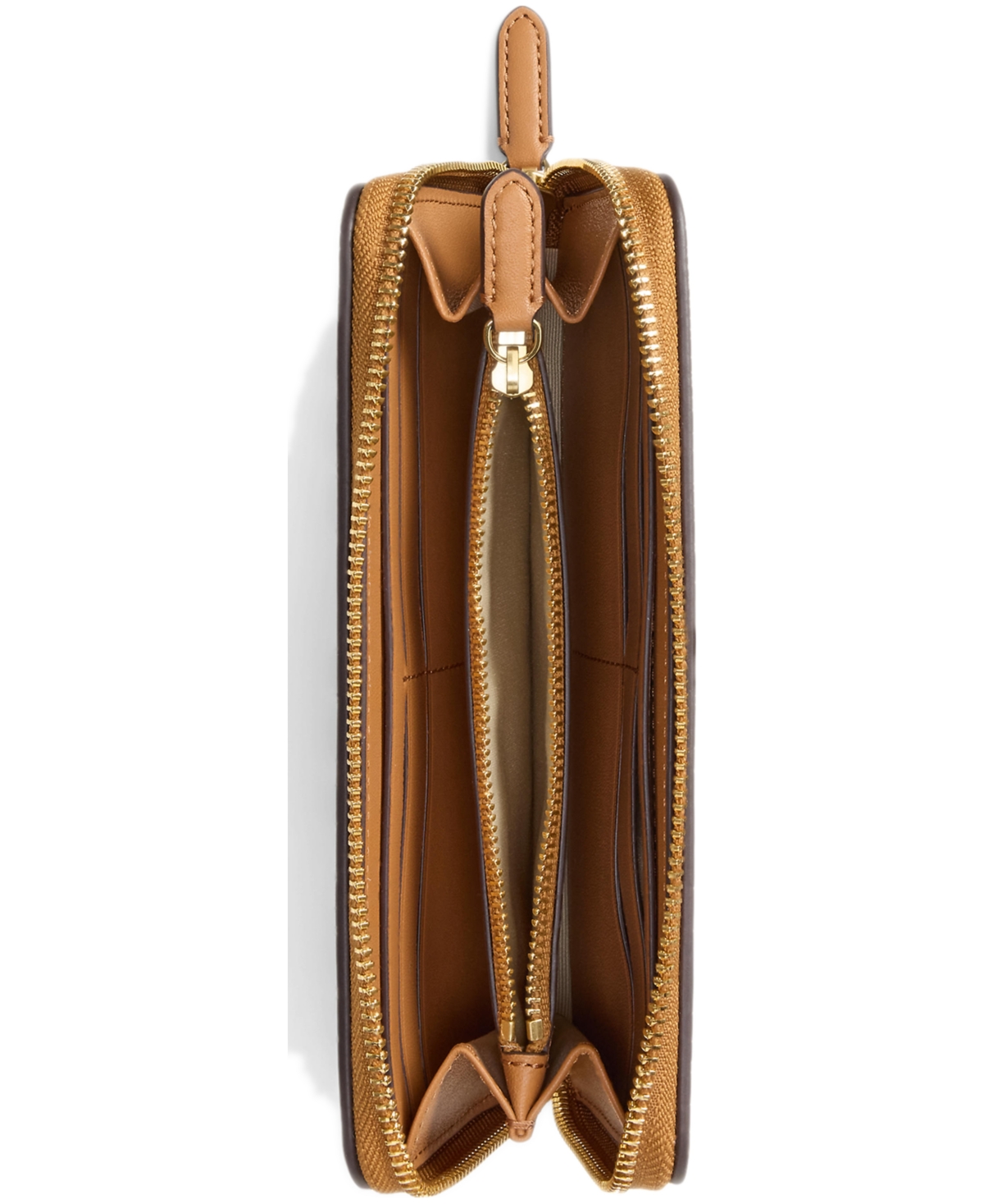 Ralph Lauren Women's Full-grain Leather Large Zip Continental Wallet In Brown