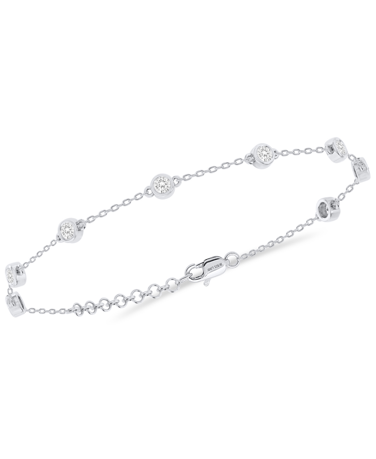 Forever Grown Diamonds Lab-grown Diamond Bracelet (1 Ct. T.w.) In Sterling Silver (also In 14k Gold Plated Sterling Silver) In Silver