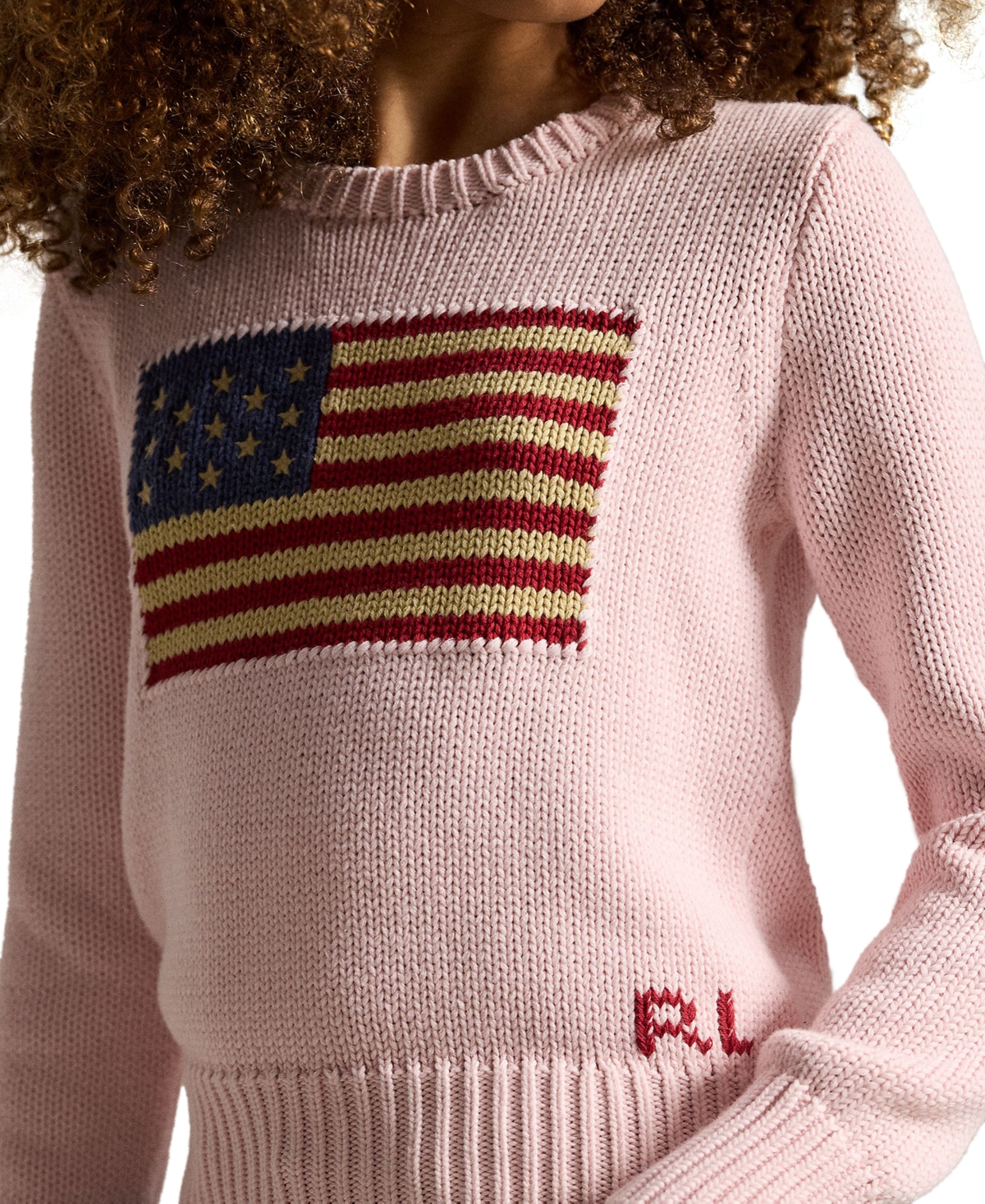 Polo Ralph Lauren Big Girls Flag Crewneck Sweater