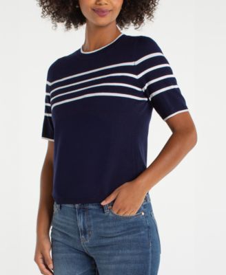 Women's Short-Sleeve Crew Neck Sweater